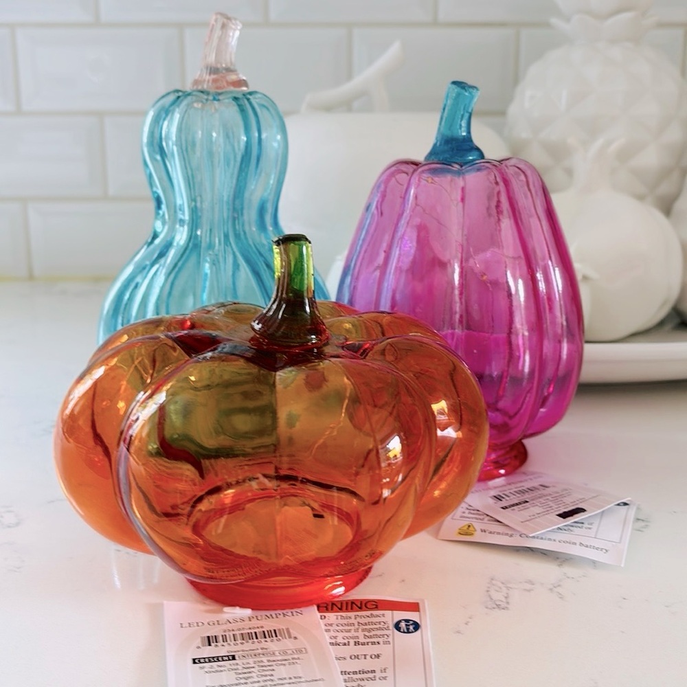Target Bulleye’s Glass Pumpkins